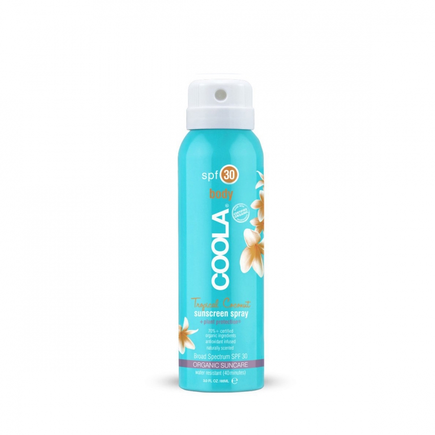 coola sunscreen spray tropical coconut